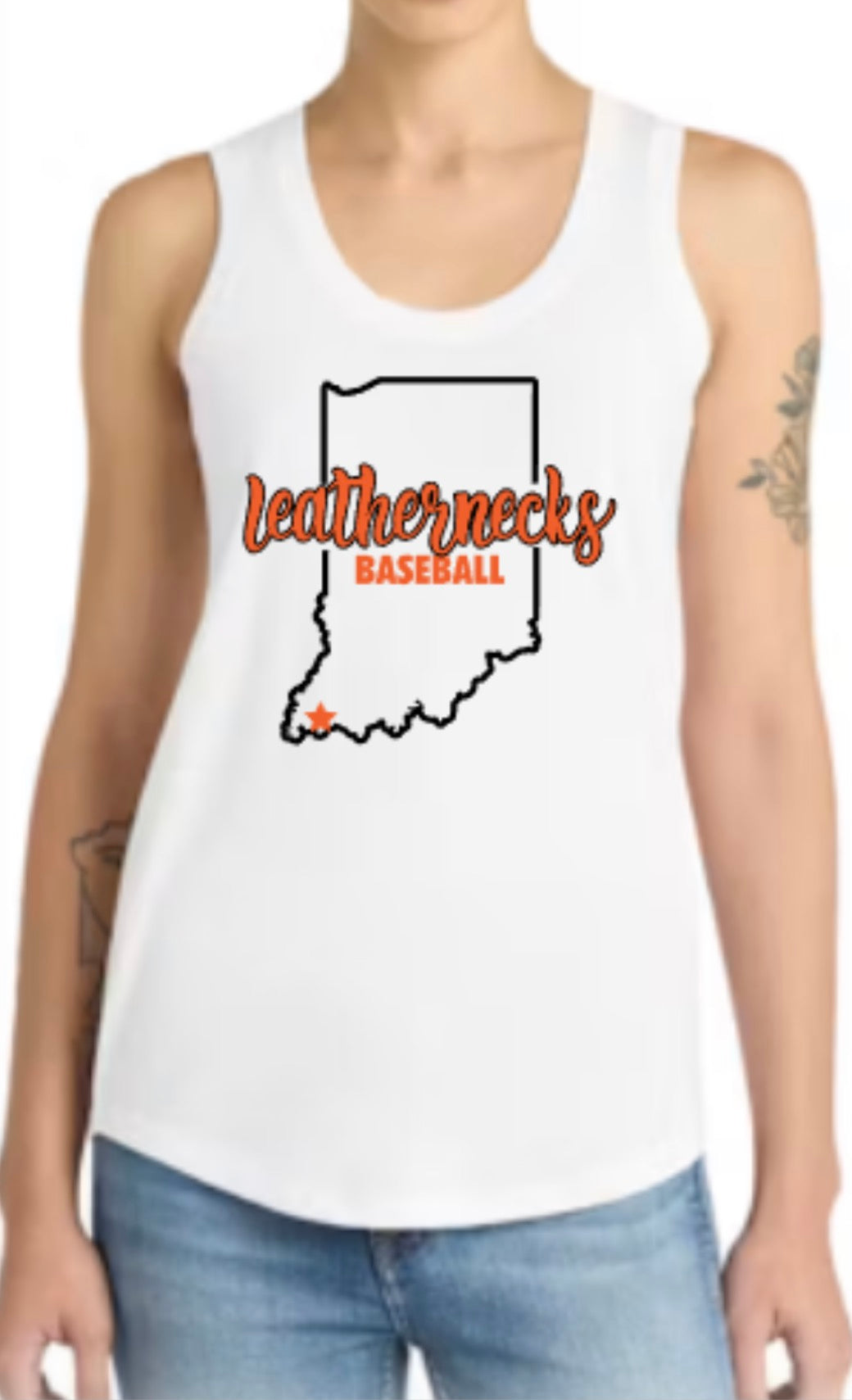 Leathernecks Indiana Women's Perfect Tri Racerback Tank