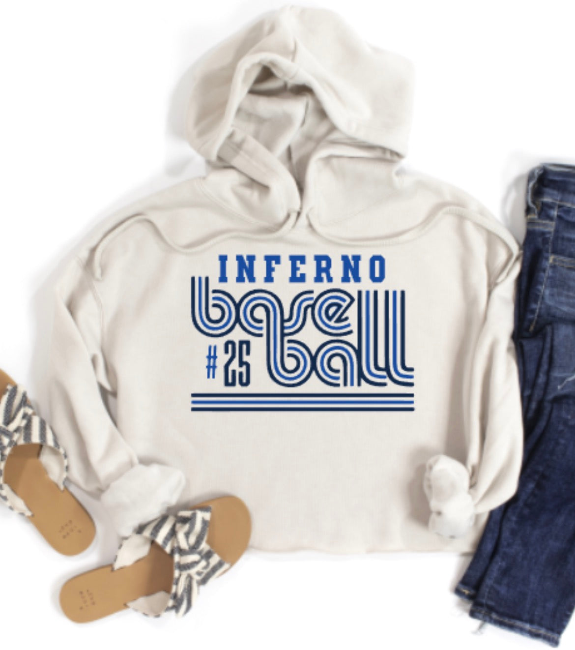 Inferno Vintage Women's Ultra Soft Cropped Fleece Hoodie by Bella Canvas