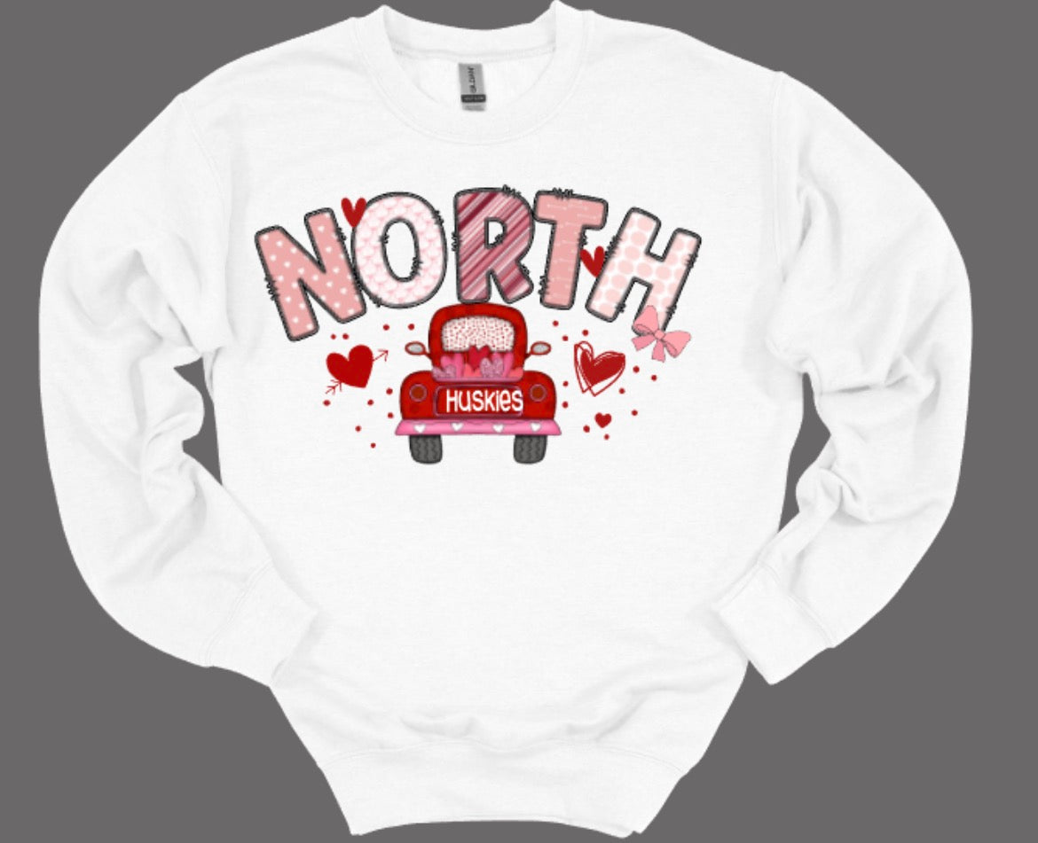 Huskies Valentine Crewneck Sweatshirt