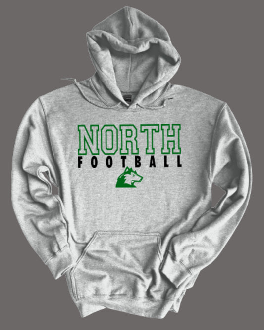 North Football Letterman Hooded Sweatshirt