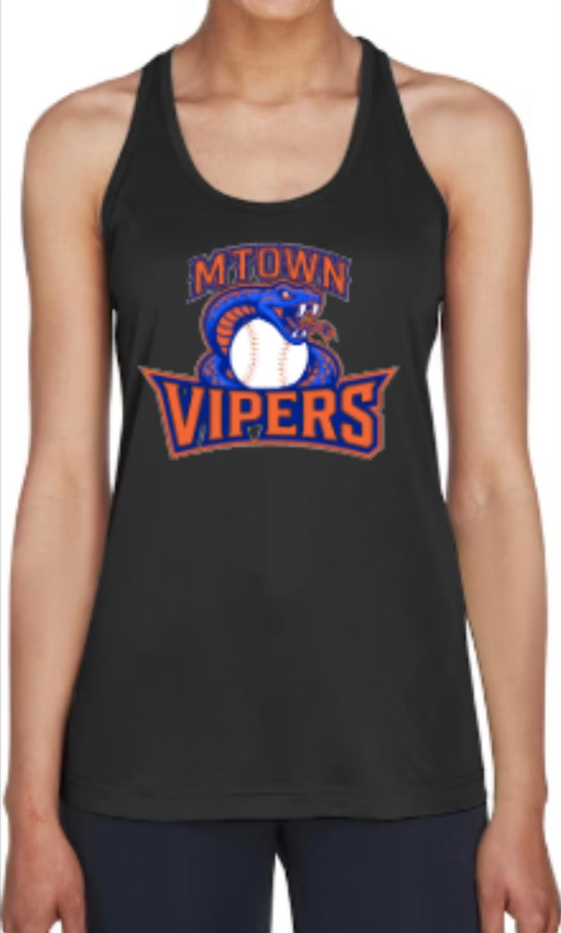 MTOWN Vipers Logo Women's Zone Performance Racerback Tank