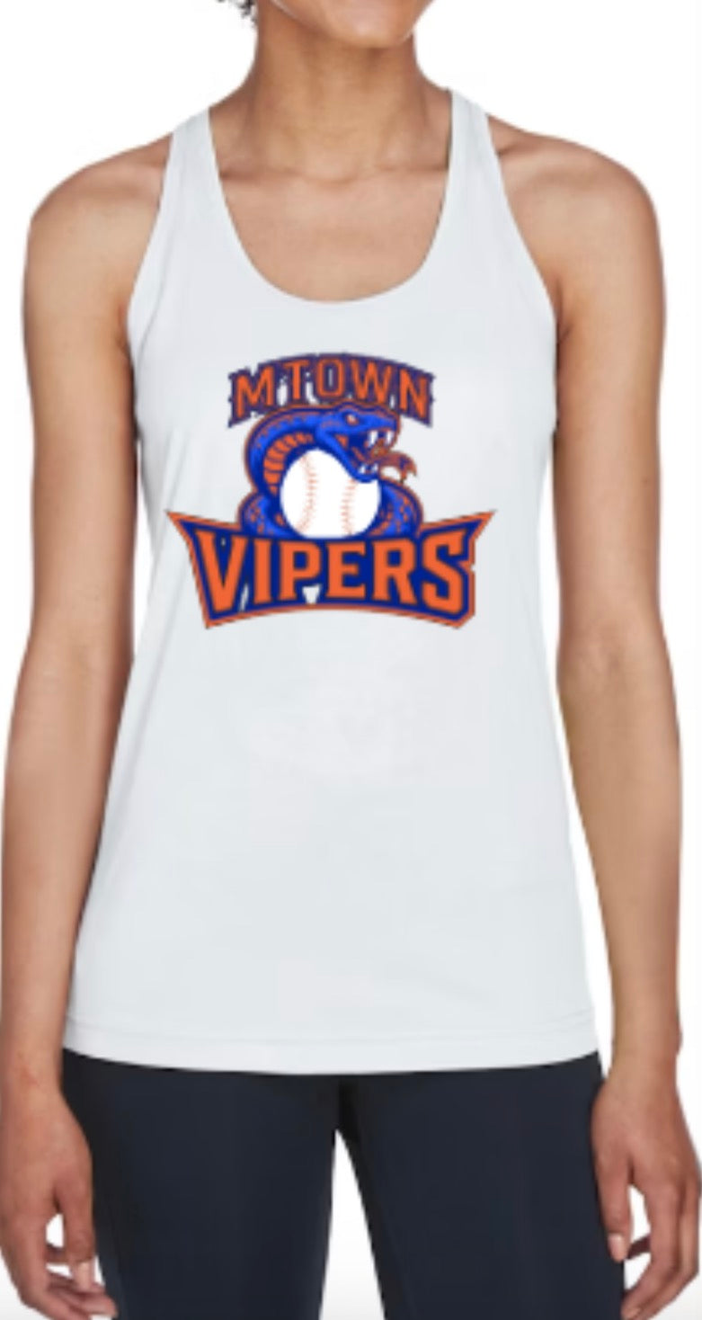 MTOWN Vipers Logo Women's Zone Performance Racerback Tank