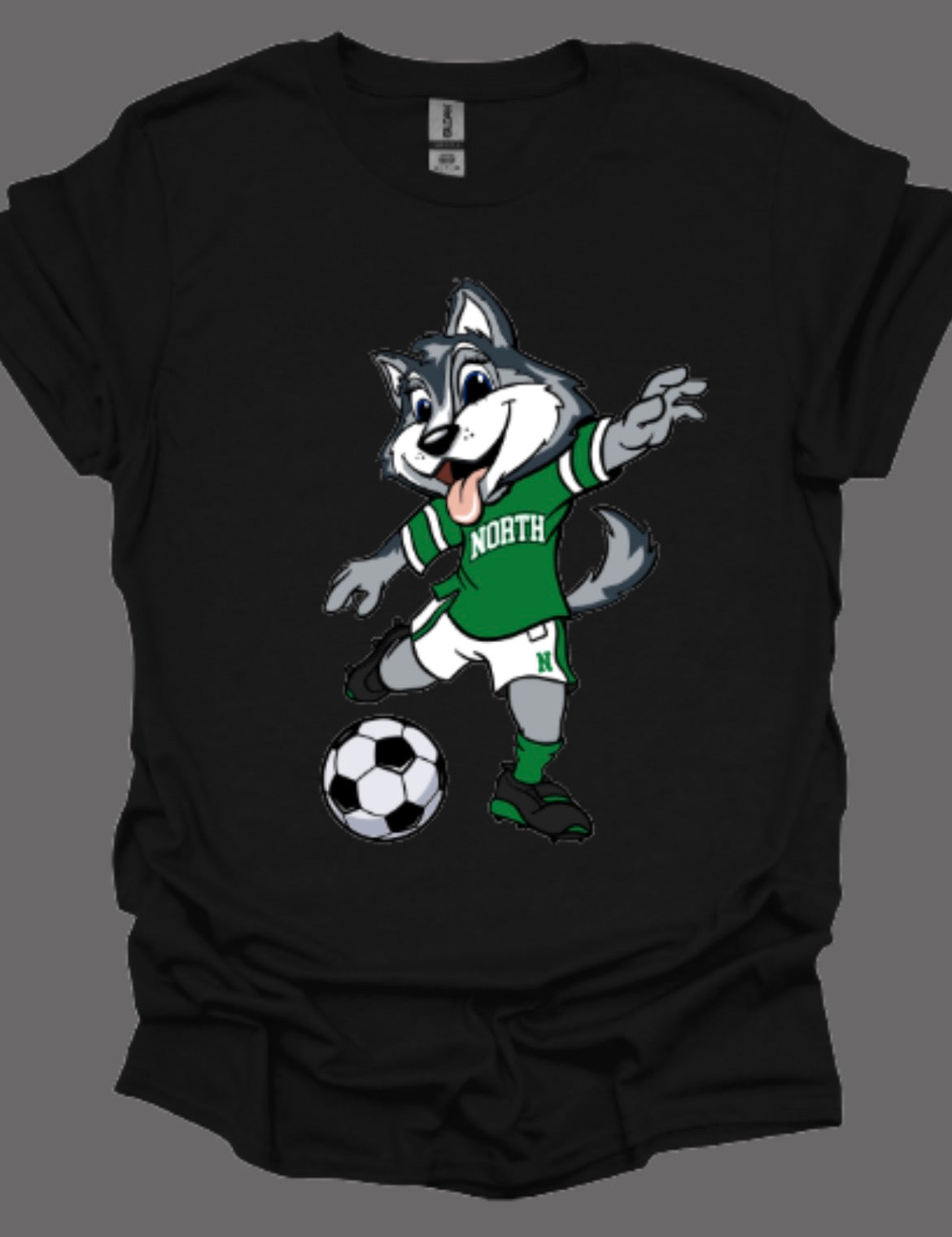 Huskies Girls Soccer Mascot Softstyle Tee