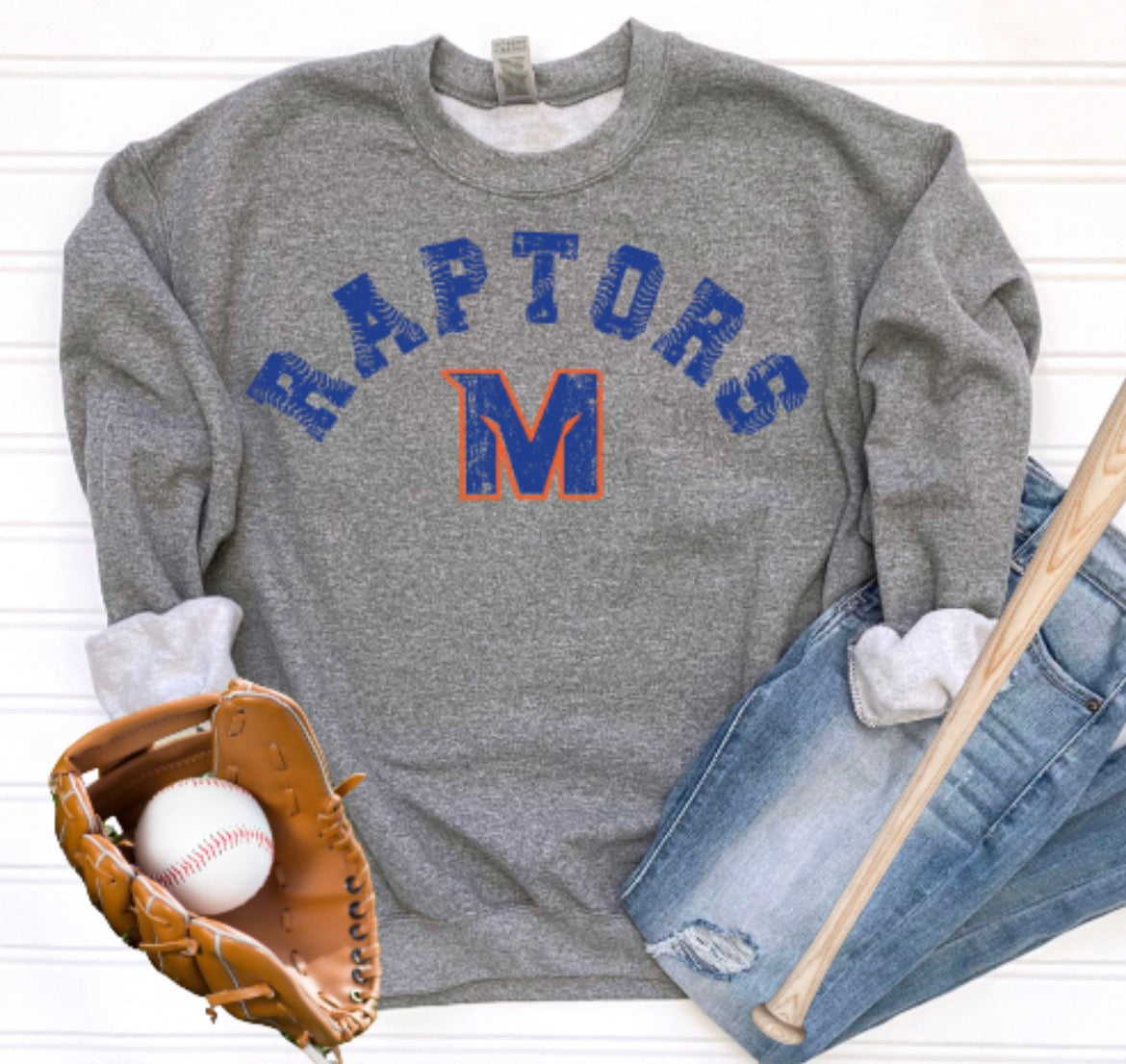 MTOWN Raptors Base Hit Crewneck Sweatshirt
