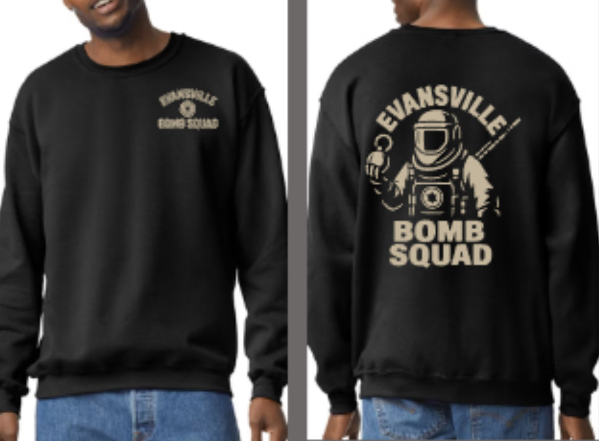 Evansville Bomb Squad Fleece Unisex Crewneck Sweatshirt