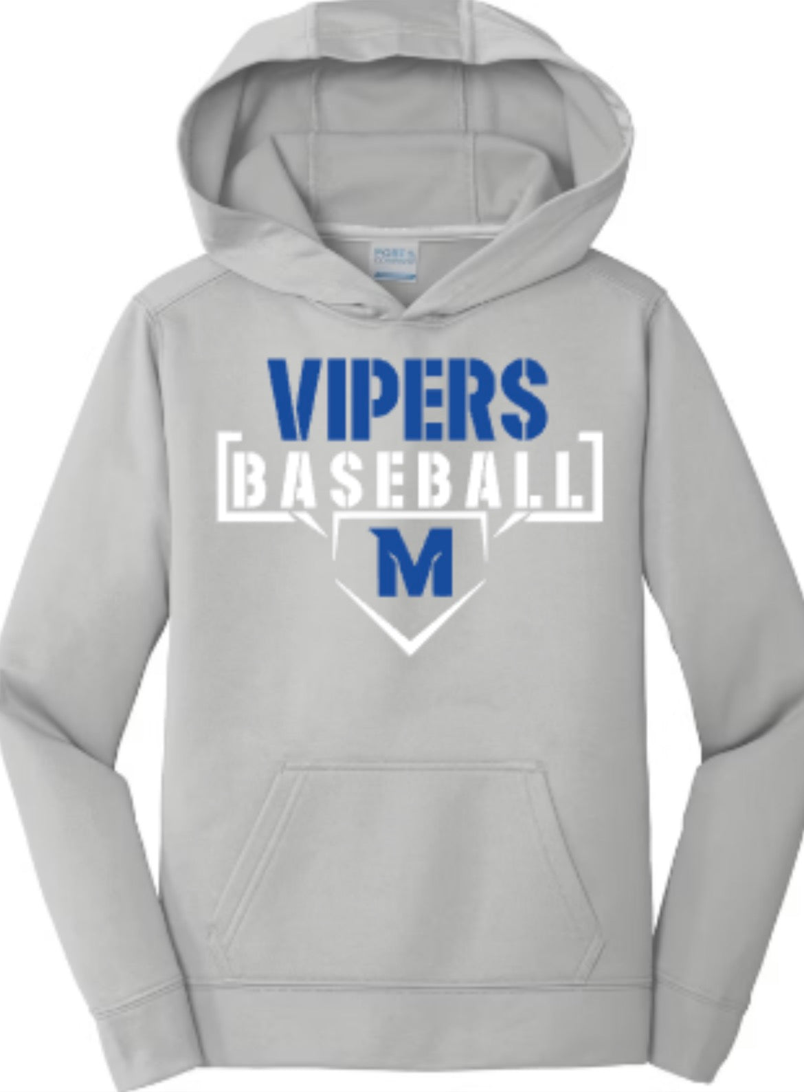Vipers Baseball Unisex Performance Fleece Pullover Hooded Sweatshirt