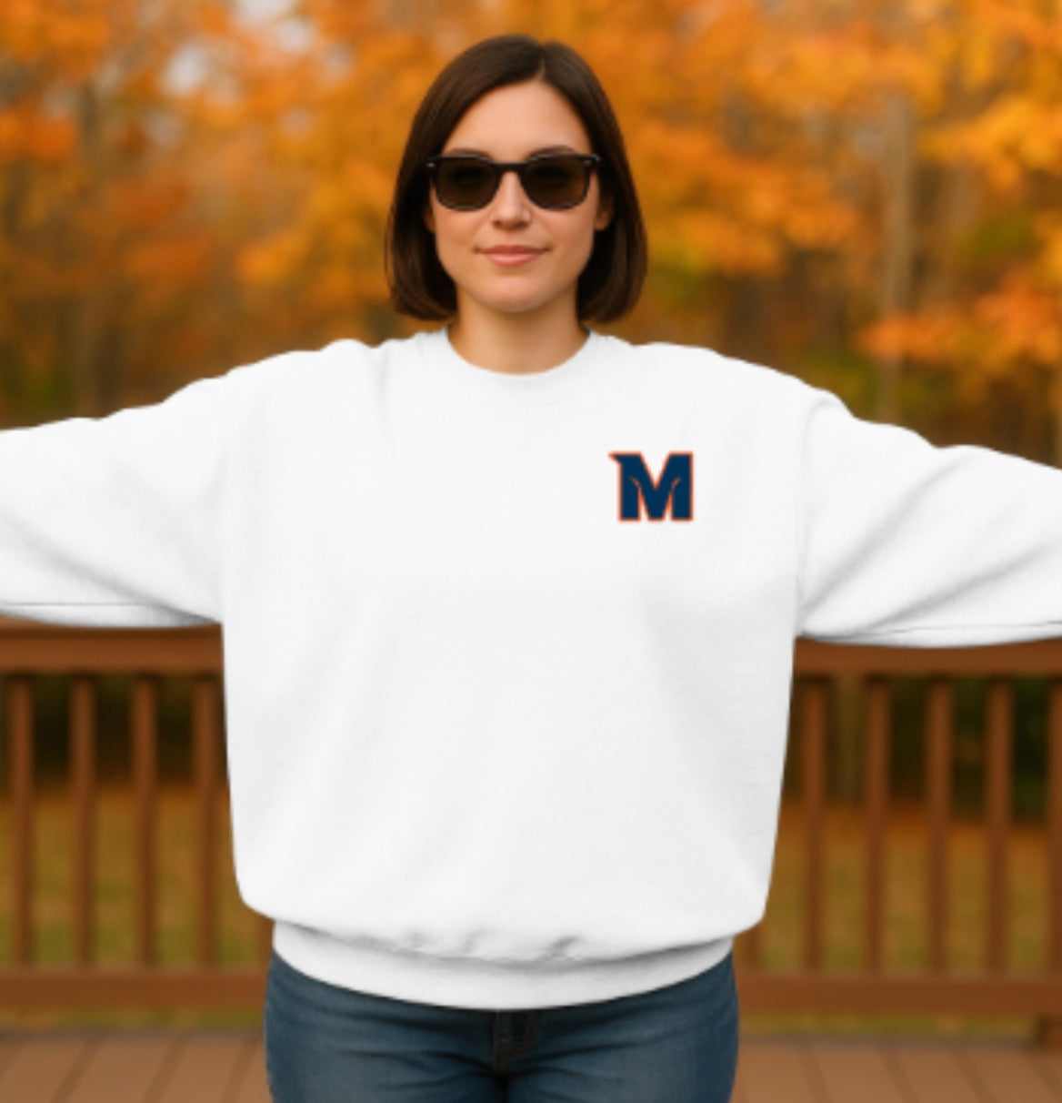 Raptors Baseball Oversized Text Crewneck Sweatshirt