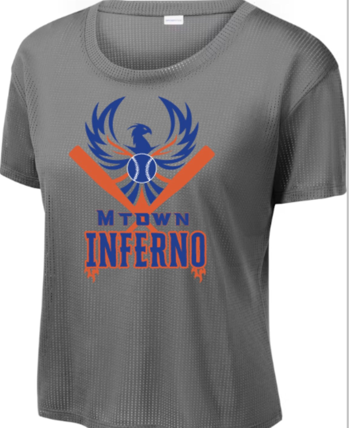 Inferno Logo Women's PosiCharge Draft Crop Tee