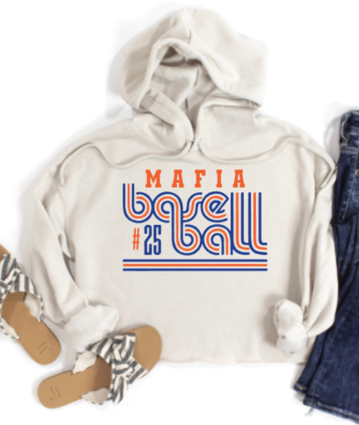 Mafia Vintage Women's Ultra Soft Cropped Fleece Hoodie by Bella Canvas