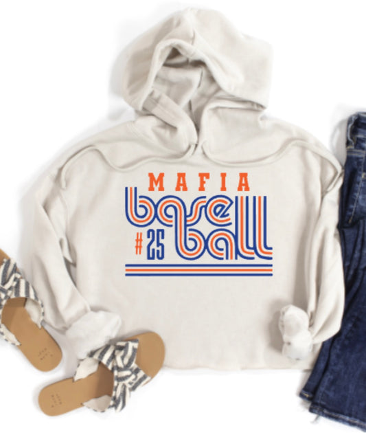 Mafia Vintage Women's Ultra Soft Cropped Fleece Hoodie by Bella Canvas