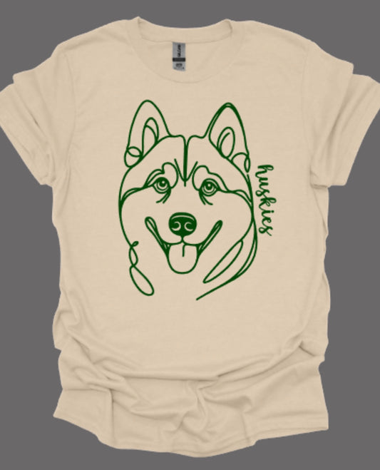 Huskies Sketch Softstyle Tee