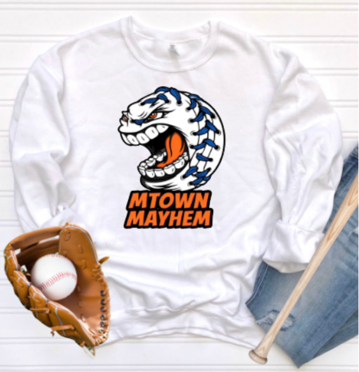 MTOWN Mayhem Logo Crewneck Sweatshirt