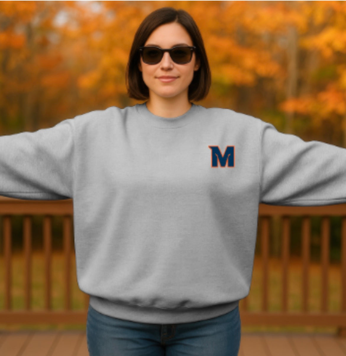 Raptors Baseball Oversized Text Crewneck Sweatshirt