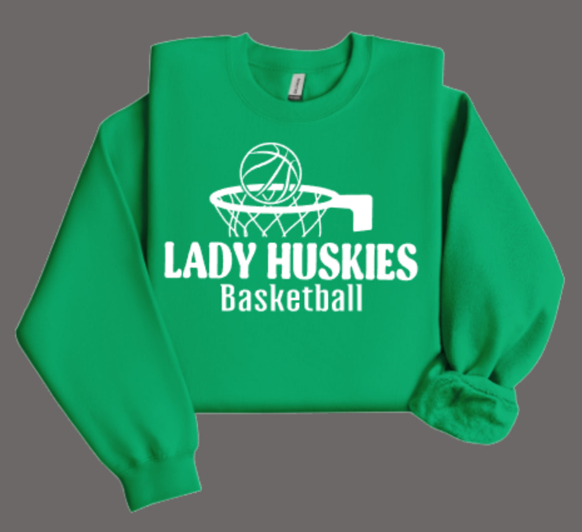 Lady Huskies Basketball Fan Crewneck Sweatshirt