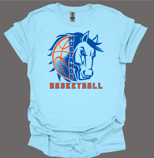 Mustangs Basketball Softstyle Tee