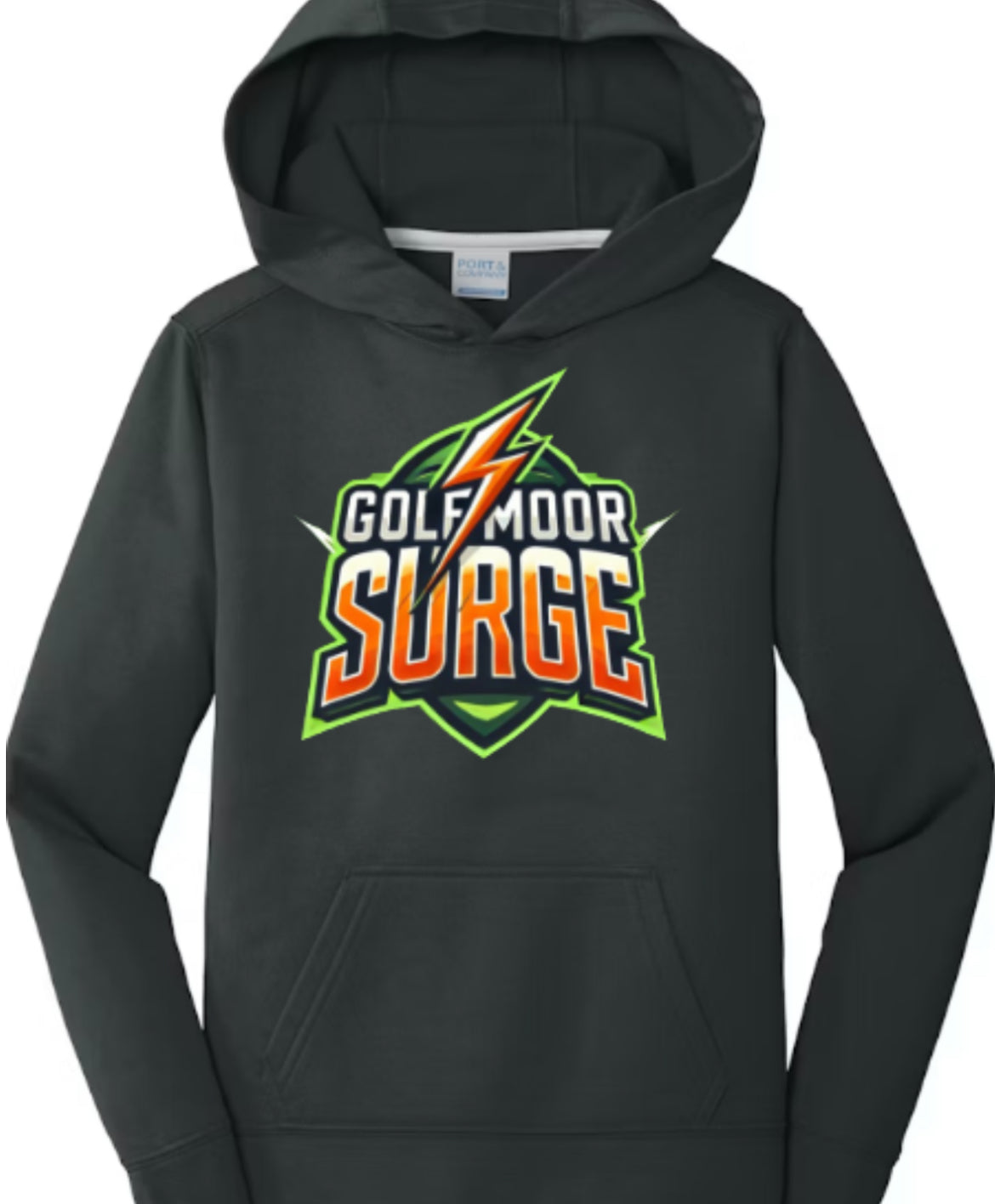SURGE Logo Performance Fleece Pullover Hooded Sweatshirt