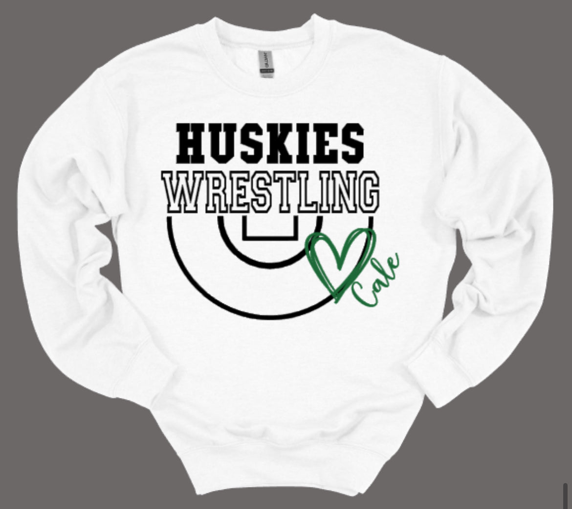 HUSKIES WRESTLING 💚 Crewneck Sweatshirt