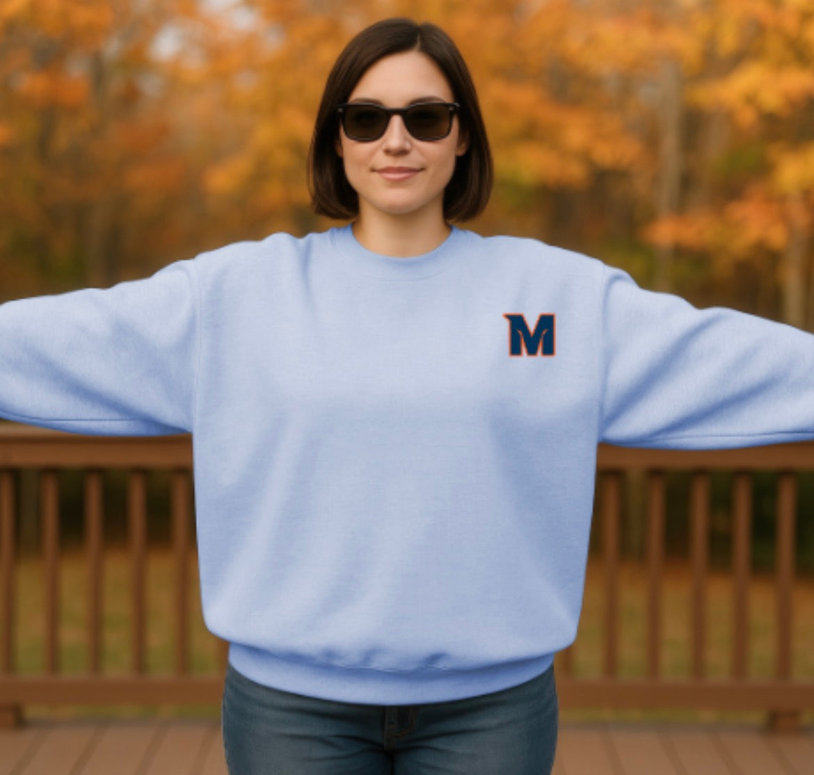 Raptors Baseball Oversized Text Crewneck Sweatshirt