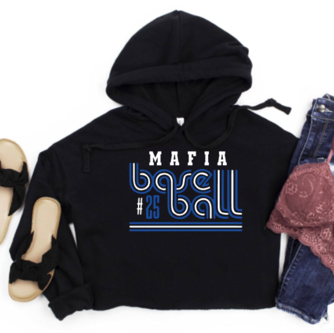 Mafia Vintage Women's Ultra Soft Cropped Fleece Hoodie by Bella Canvas