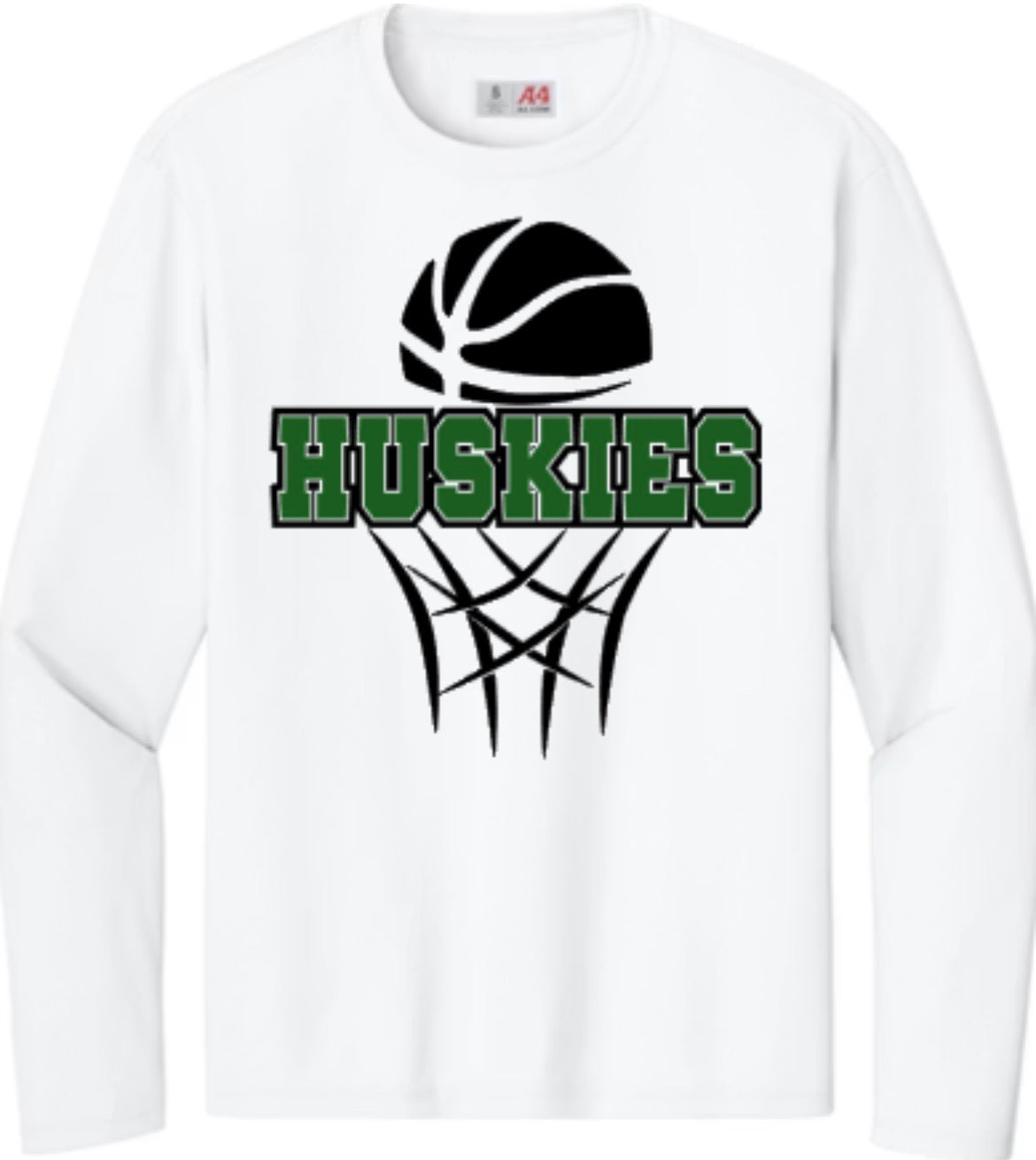 REQUIRED Huskies 7th Grade Basketball-Player Warmup Shirt-GREEN TEAM