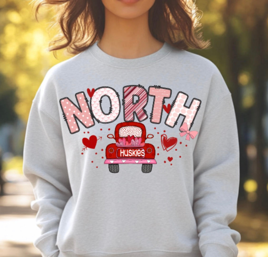 Huskies Valentine Crewneck Sweatshirt