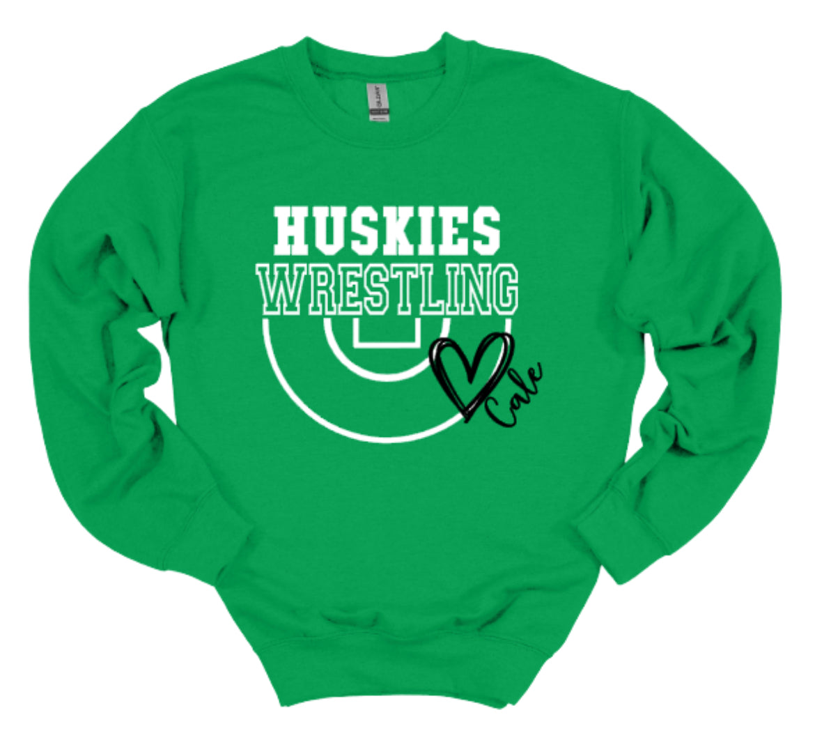 HUSKIES WRESTLING 💚 Crewneck Sweatshirt