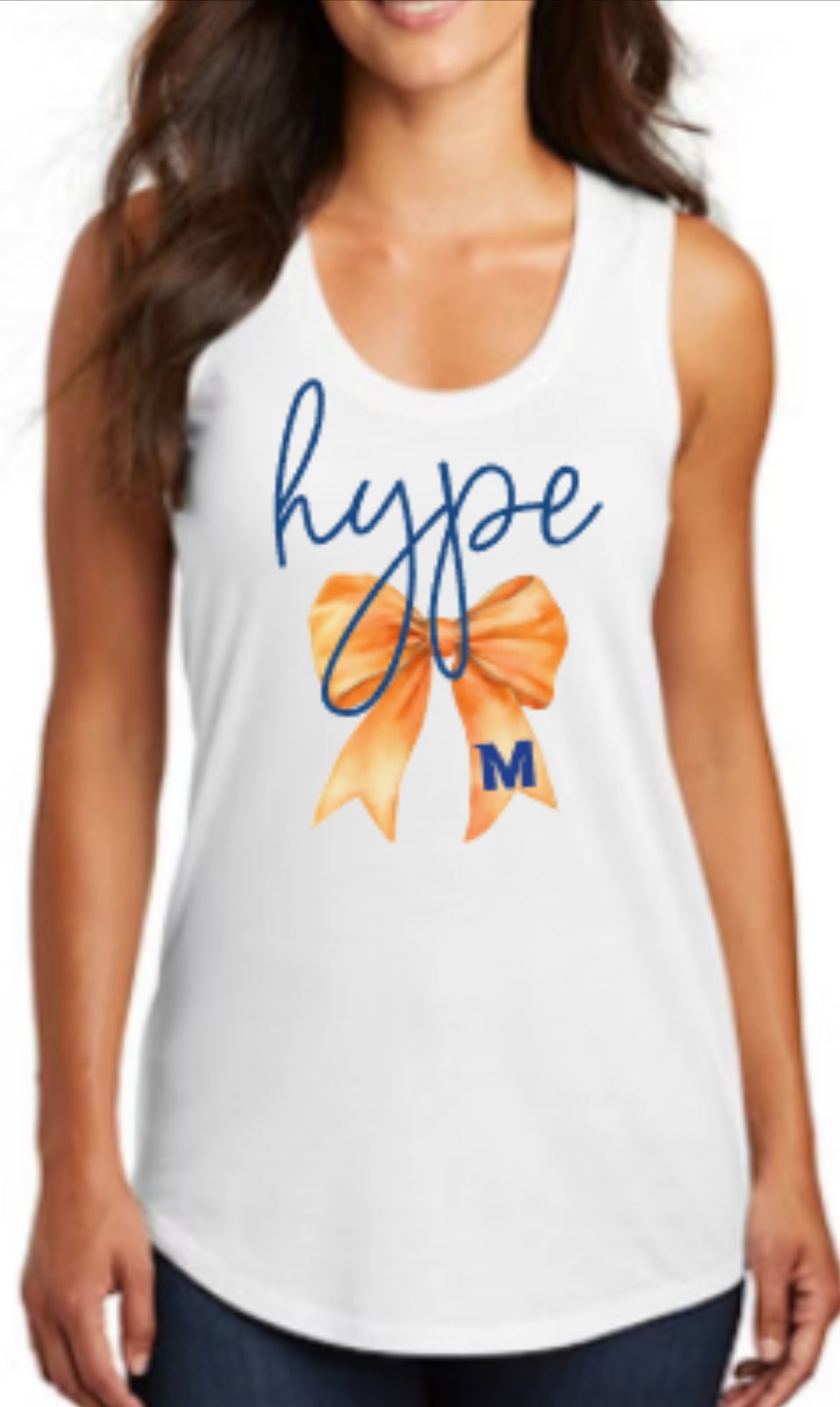 MTOWN Hype Coquette Bow Women's Perfect Tri Racerback Tank