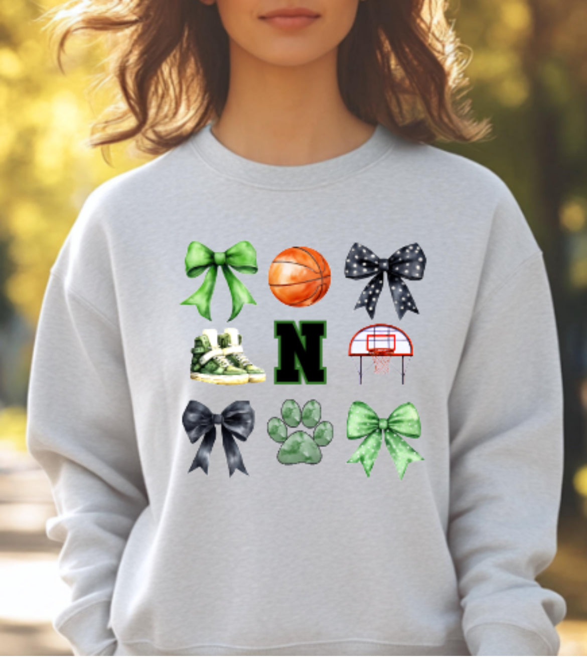 Huskies Basketball Coquette Crewneck Sweatshirt