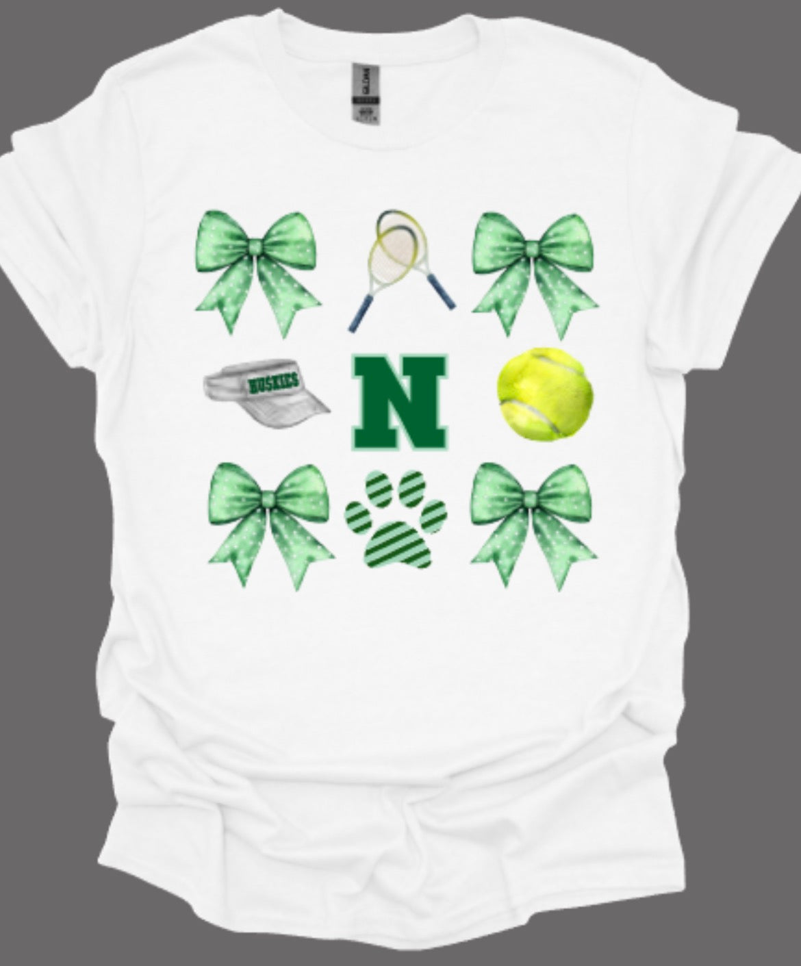 Huskies Tennis Coquette Softstyle Tee