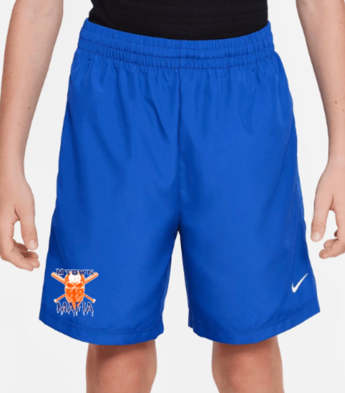 MTOWN Mafia Logo Nike Boys' Dri-FIT Multi+ Woven Shorts 6 In