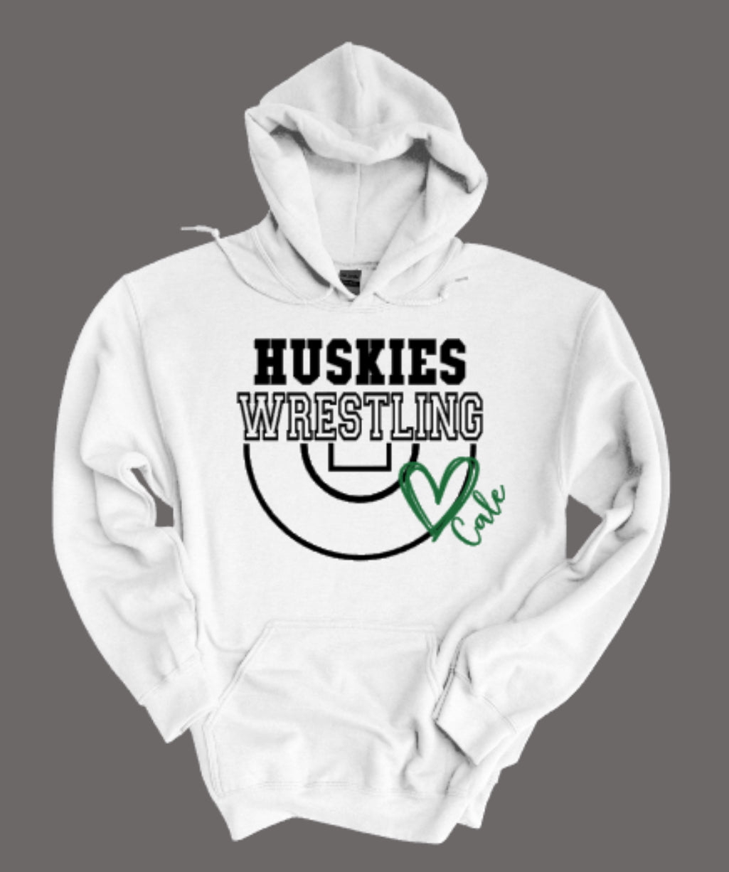 HUSKIES WRESTLING 💚 Hooded Sweatshirt