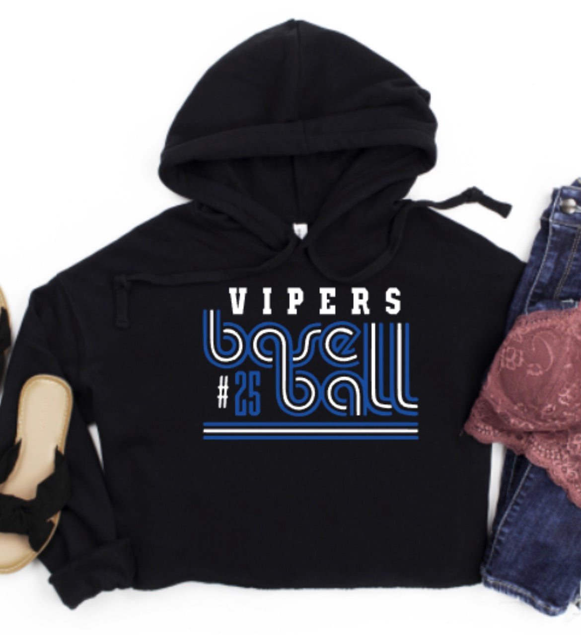 Vipers Vintage Women's Ultra Soft Cropped Fleece Hoodie by Bella Canvas