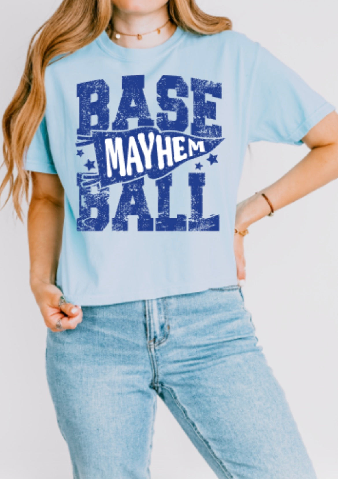 Mayhem Pennant Comfort Colors Heavyweight Women's Middie Tee
