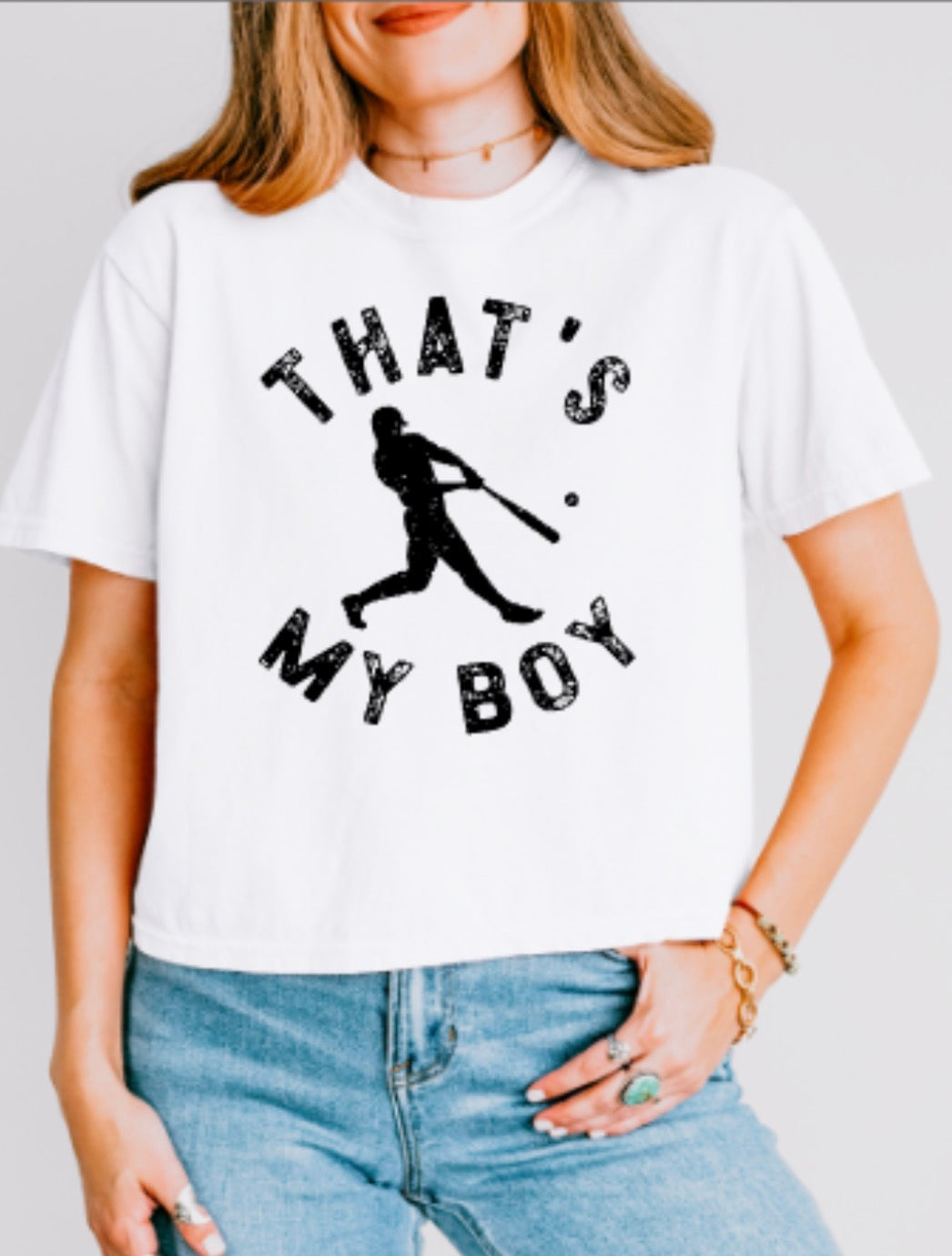 THAT’S MY BOY Comfort Colors Heavyweight Women's Middie Tee