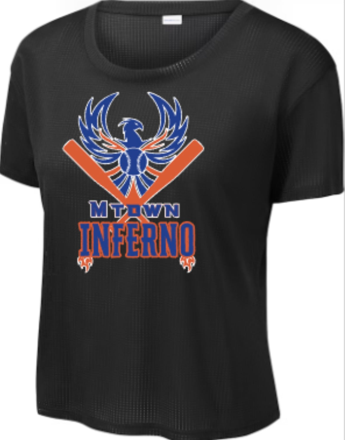 Inferno Logo Women's PosiCharge Draft Crop Tee