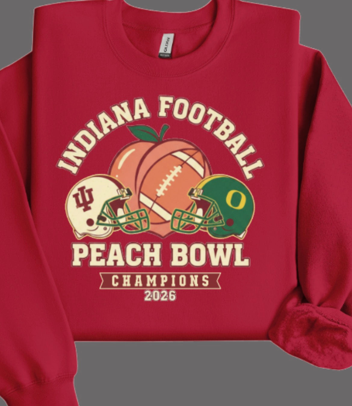 Indiana Football Peach Bowl Champions Crewneck Sweatshirt