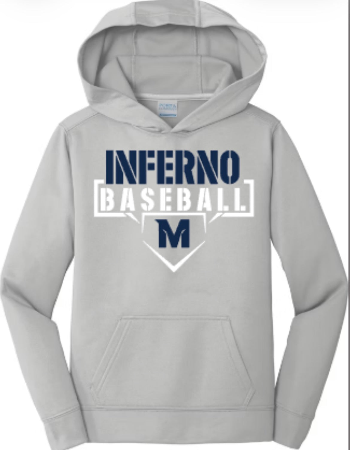 Inferno Baseball Unisex Performance Fleece Pullover Hooded Sweatshirt