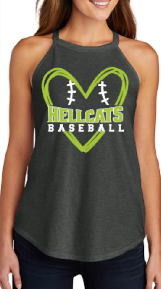 HELLCATS Heart Tri Rocker Tank
