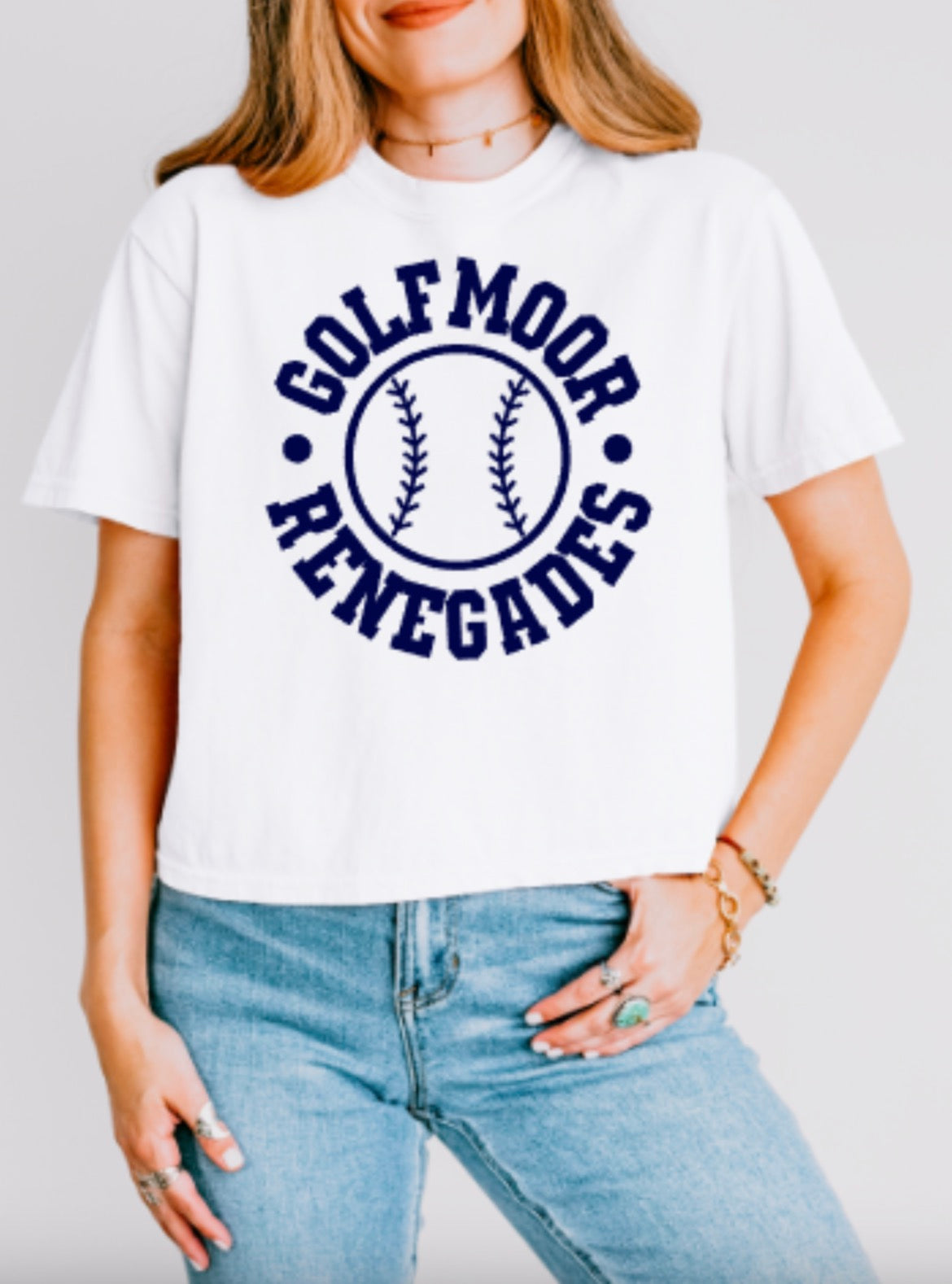 Golfmoor Renegades Fastball Comfort Colors Heavyweight Women's Middie Tee