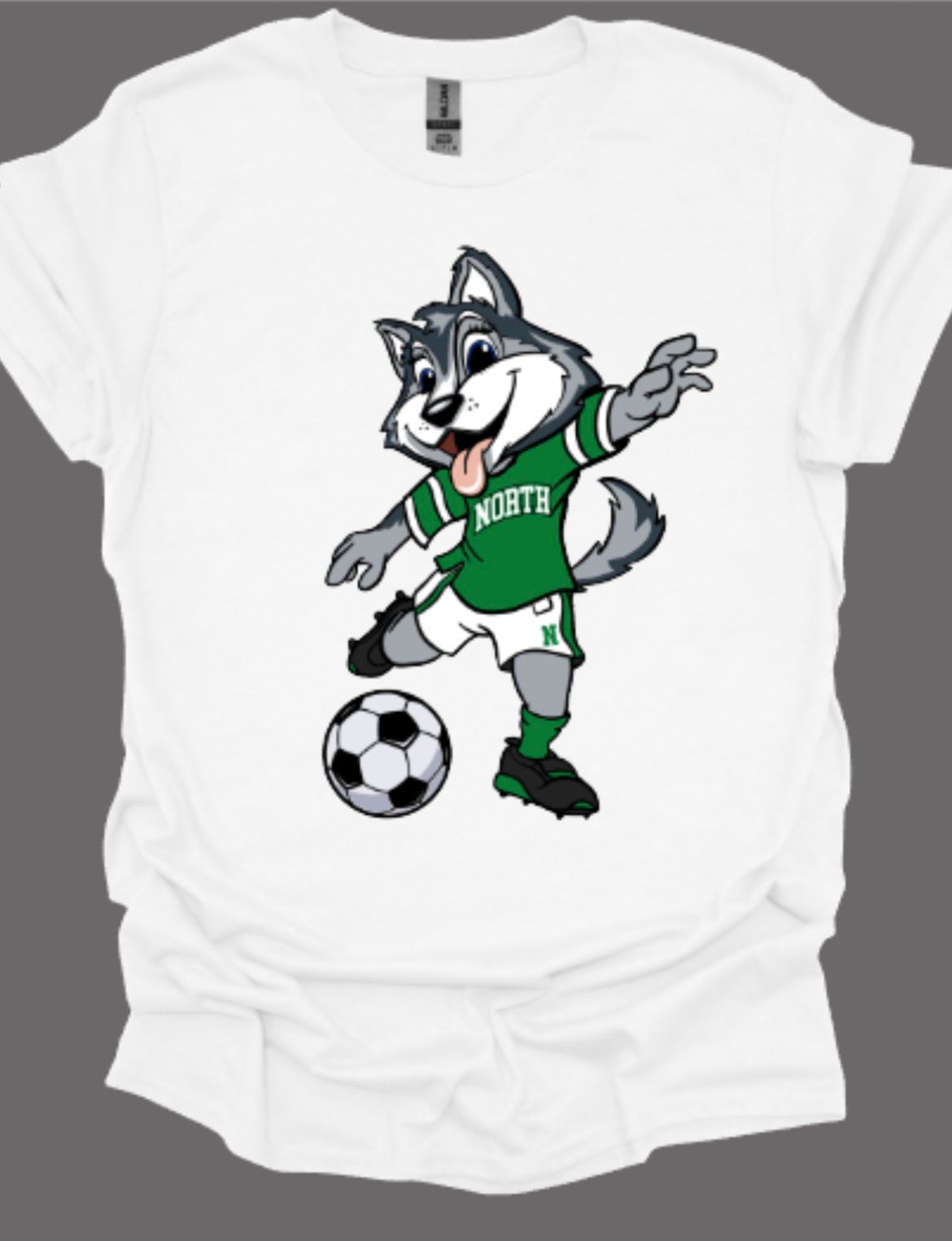 Huskies Girls Soccer Mascot Softstyle Tee