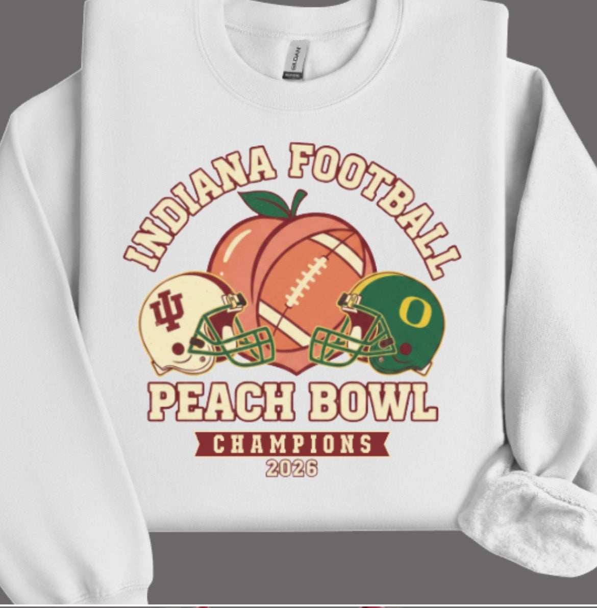 Indiana Football Peach Bowl Champions Crewneck Sweatshirt