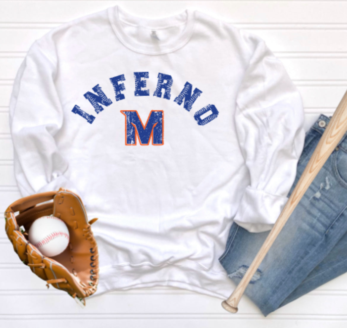 MTOWN Inferno Base Hit Crewneck Sweatshirt