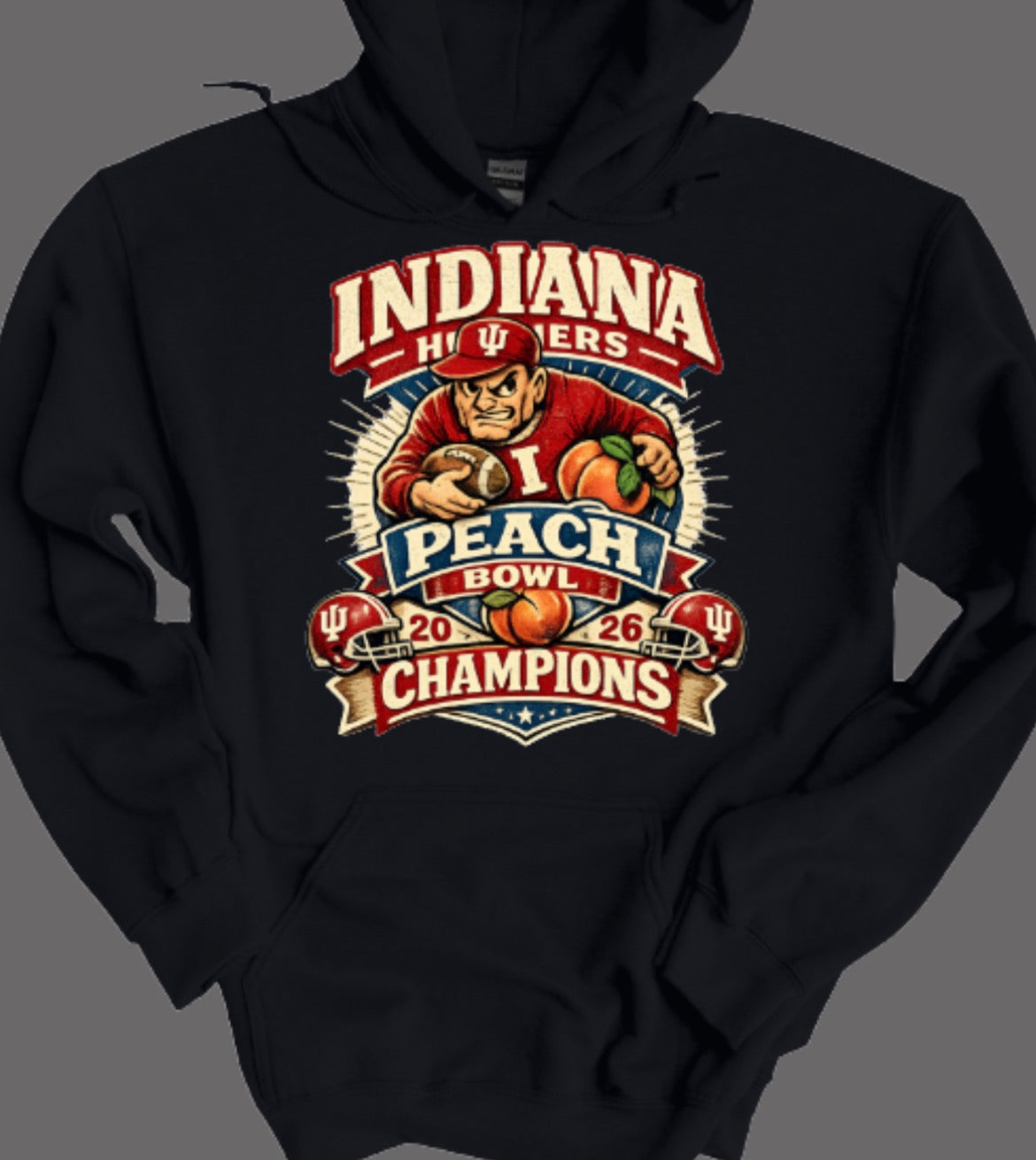 Indiana Hoosiers Peach Bowl Champions Fleece Hooded Sweatshirt