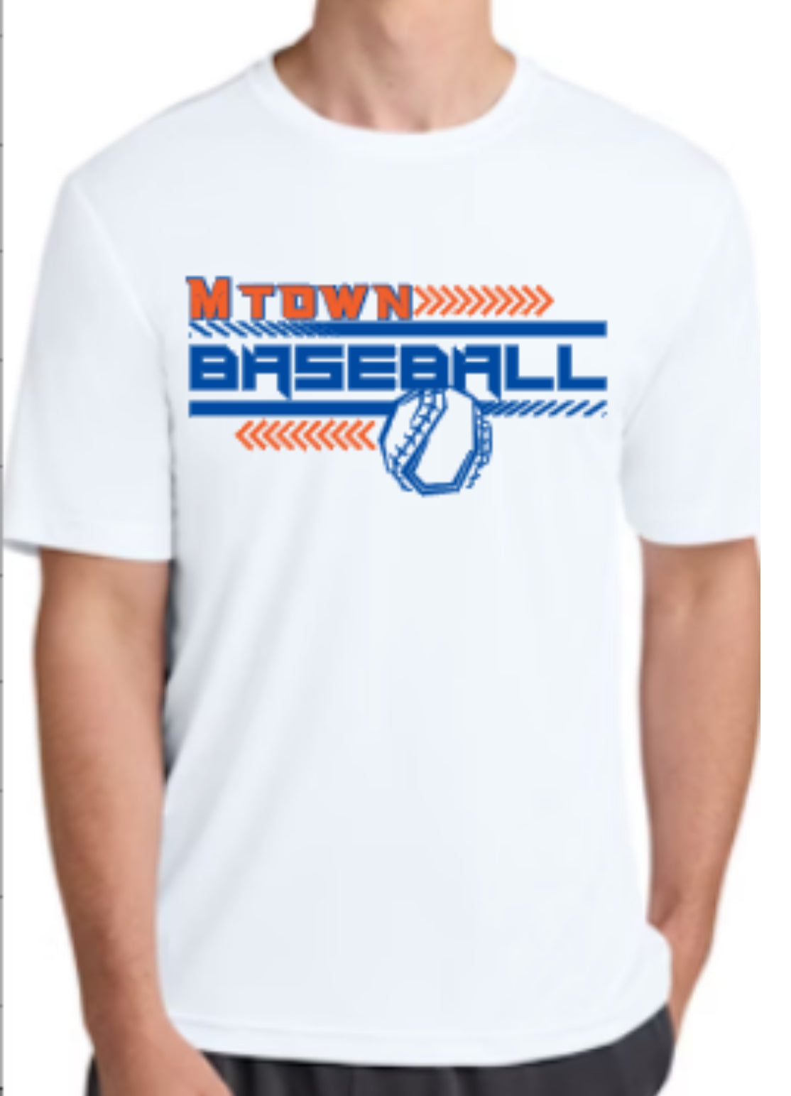 MTOWN Baseball Unisex Sonic Heather Performance T-Shirt