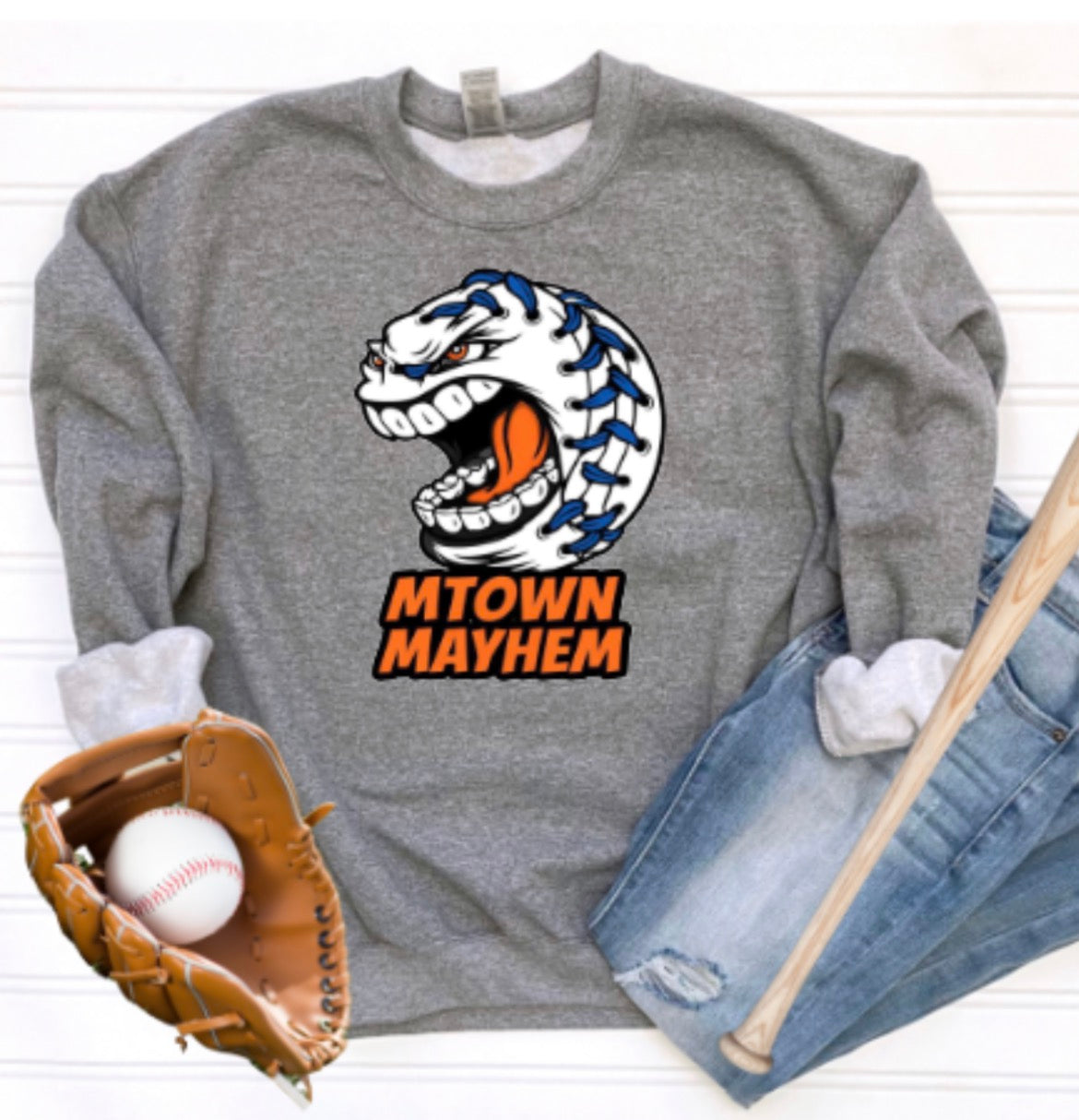 MTOWN Mayhem Logo Crewneck Sweatshirt
