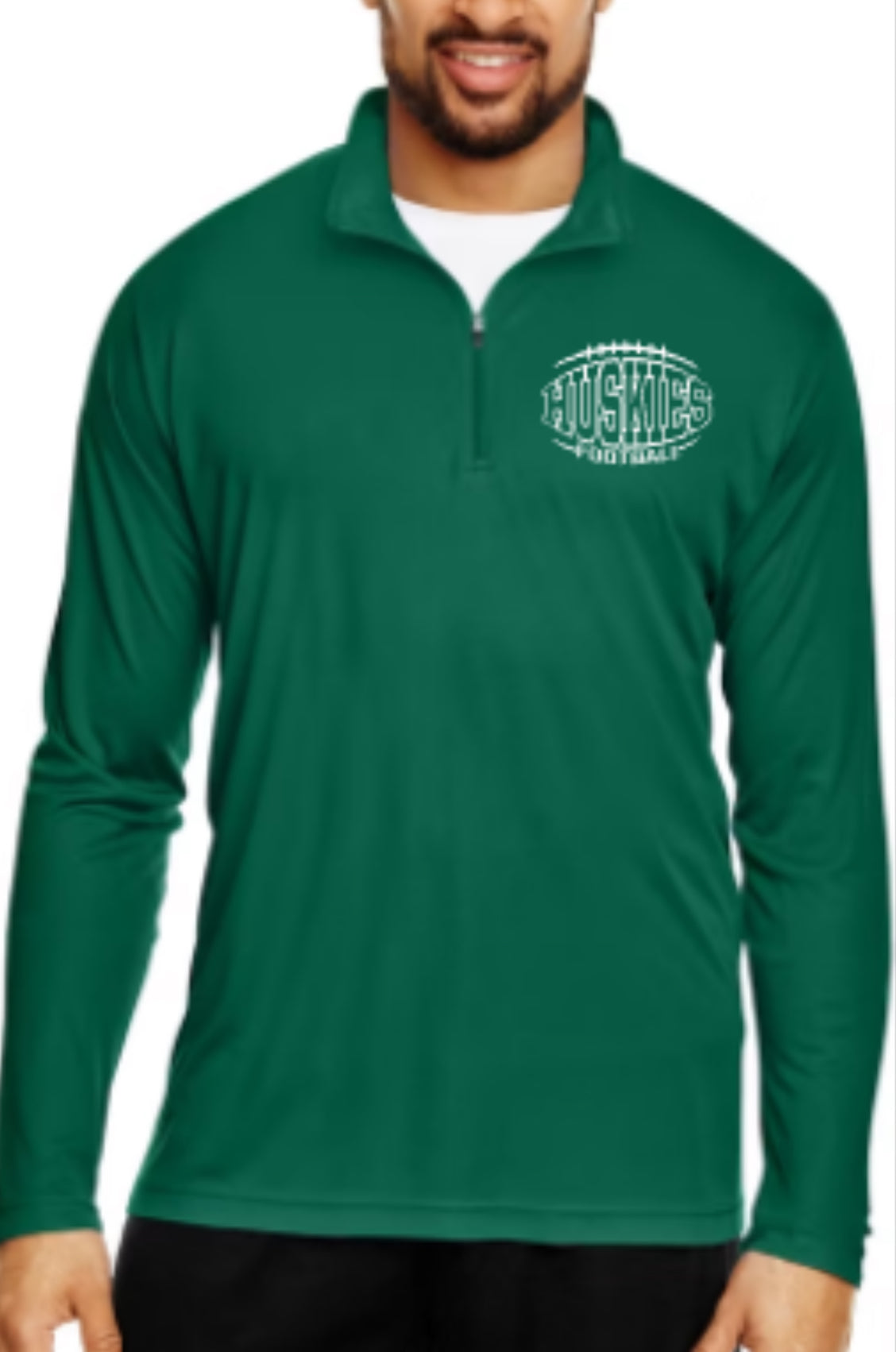 Football Huskies Quarter Zip Performance Pullover