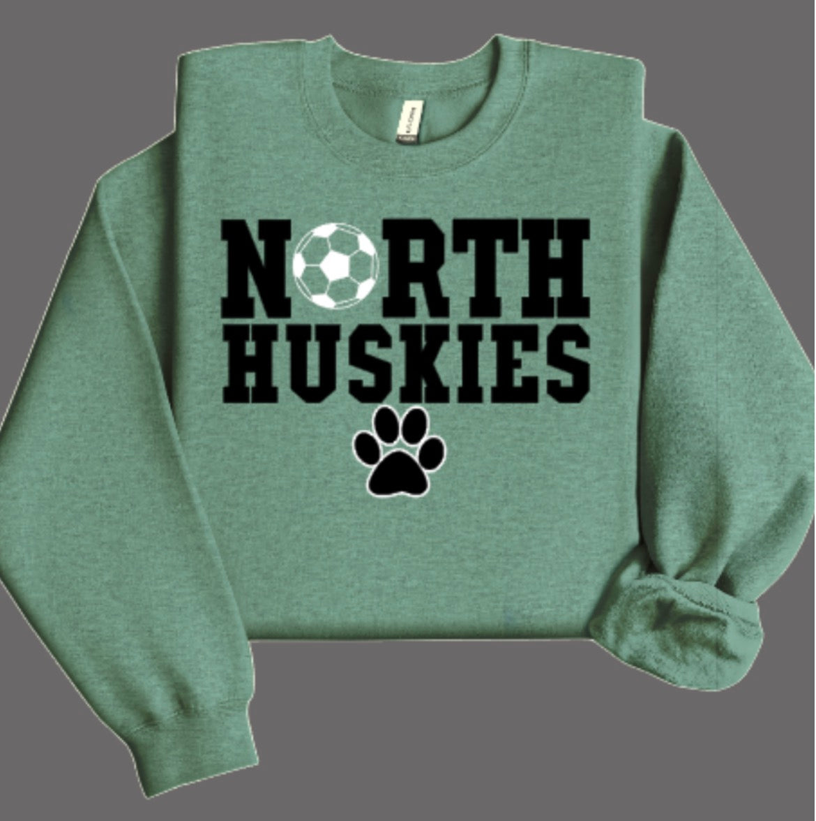 Huskies Girls Soccer Striker Crewneck Sweatshirt