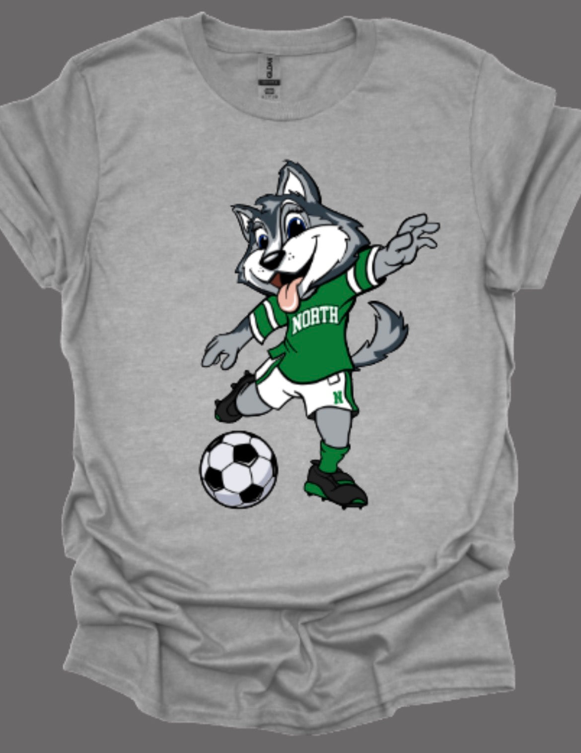 Huskies Girls Soccer Mascot Softstyle Tee