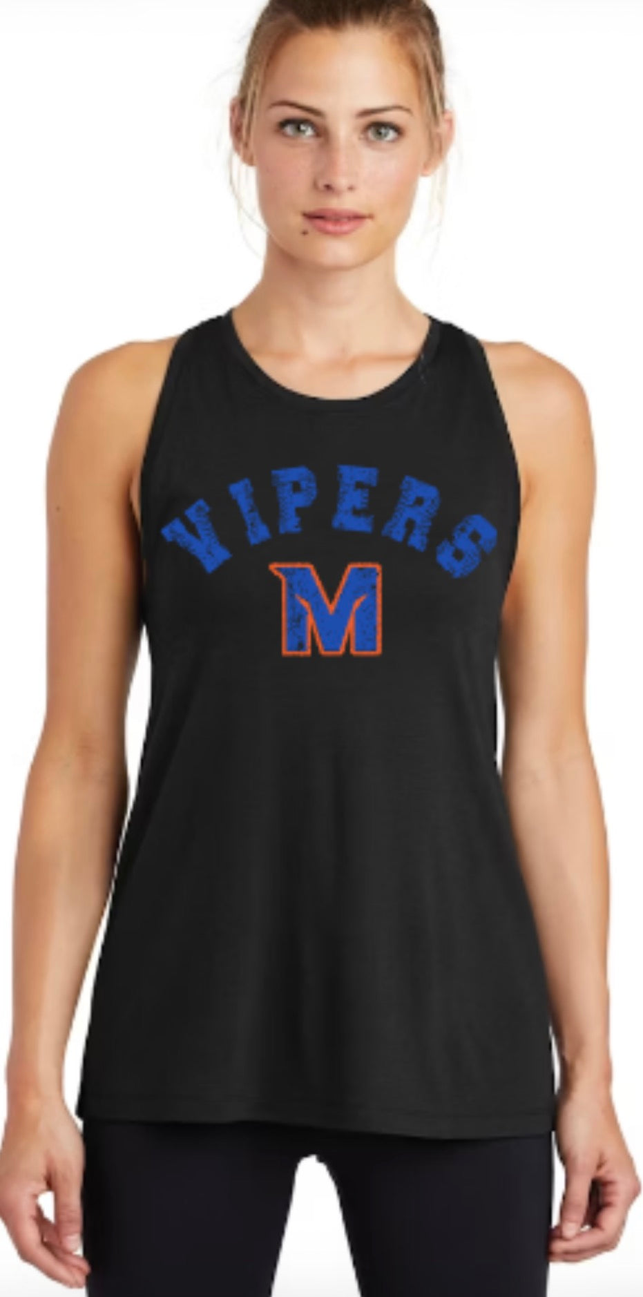 MTOWN Vipers Base Hit Ladies Tri-Blend Wicking Tank