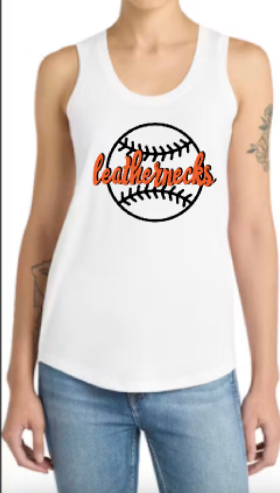 Leathernecks Bases Loaded Women's Perfect Tri Racerback Tank